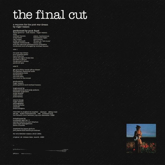 PINK FLOYD The Final Cut - 180G Vinyl LP - Album