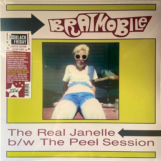 BRATMOBILE THE Real Janelle b/w The Peel Session (Record Store Day Black Friday 2025) - Limited Edition Maroon Colour Vinyl LP - Album