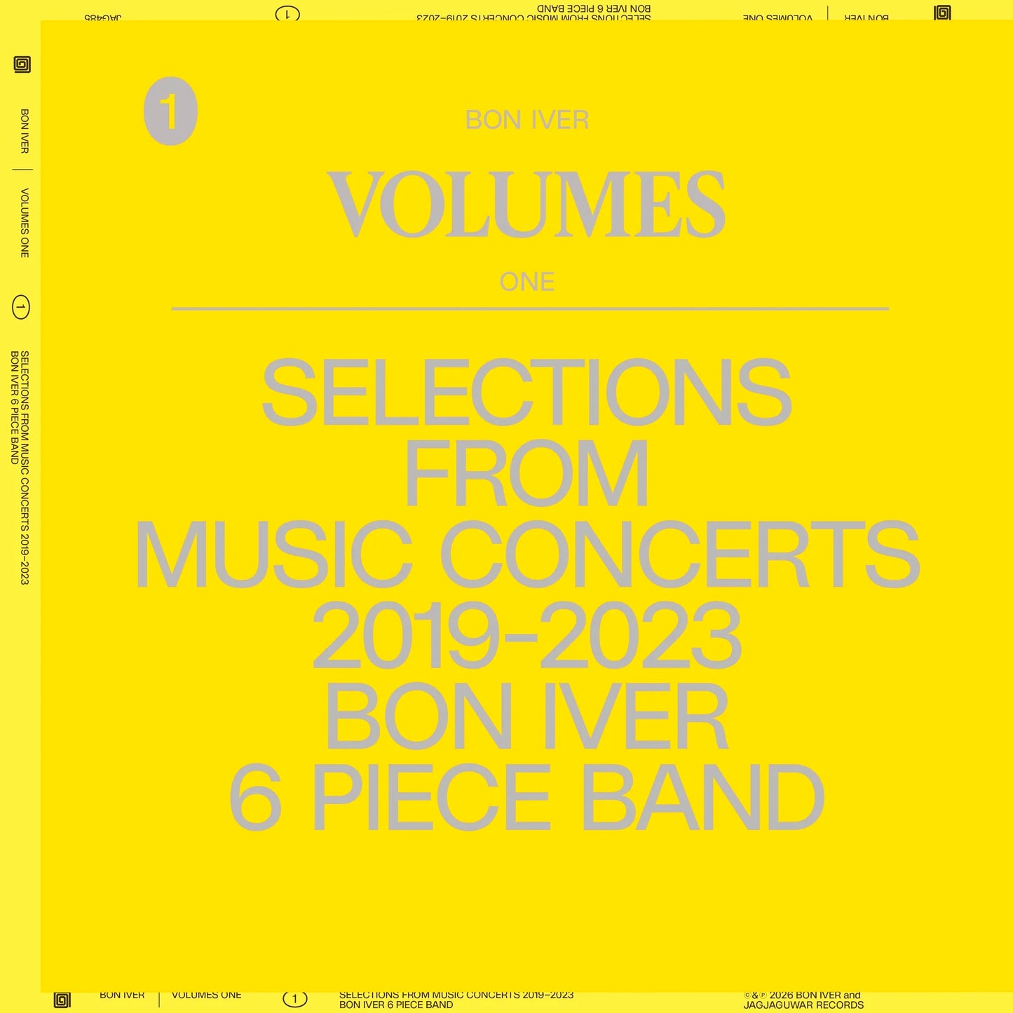 BON IVER Volumes: One (Selections From Music Concerts 2019-2023) - Vinyl LP - Album