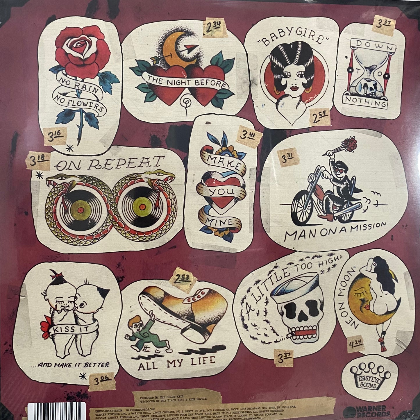 THE BLACK KEYS No Rain, No Flowers - Limited Edition Ruby Red Vinyl LP With Poster - Album