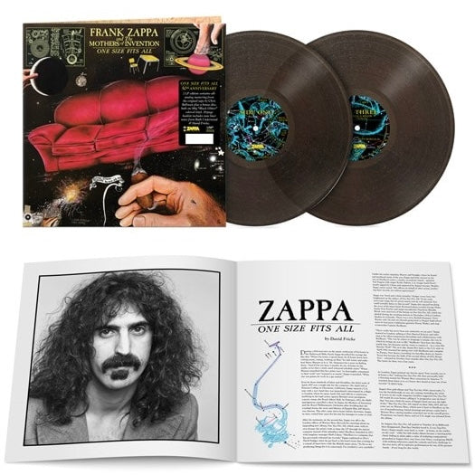 FRANK ZAPPA AND THE MOTHERS OF INVENTION One Size Fits All - 50th Anniversary Edition Black Glitter Vinyl 2xLP - Album