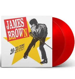 JAMES BROWN 20 All Time Greatest Hits - Limited Edition Red Vinyl 2LP - Compilation