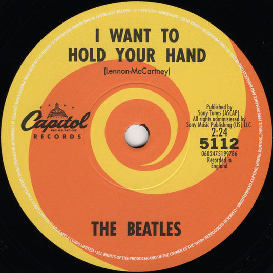 THE BEATLES I Want To Hold Your Hand / I Saw Her Standing There - Limited Edition RSD Reissue Vinyl 7” LP