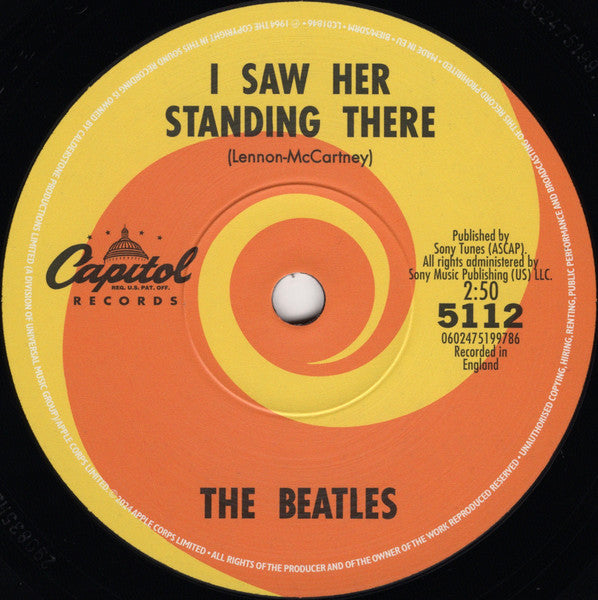 THE BEATLES I Want To Hold Your Hand / I Saw Her Standing There - Limited Edition RSD Reissue Vinyl 7” LP