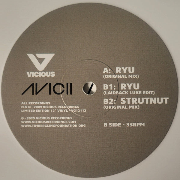AVICII Ryu-Strutnut - RSD White Vinyl 12” Single