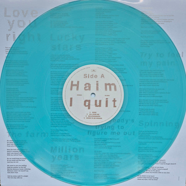 HAIM I Quit - Indies Exclusive Light Blue Vinyl 2xLP - Album