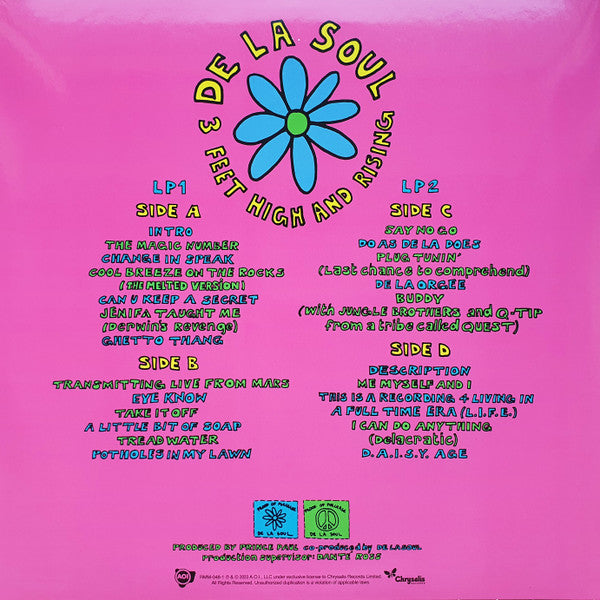 DE LA SOUL 3 Feet High And Rising - Opaque Magenta Vinyl 2LP - Album