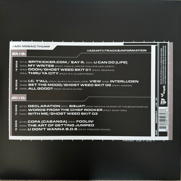 DE LA SOUL Art Official Intelligence: Mosaic Thump - Vinyl 2LP - Album