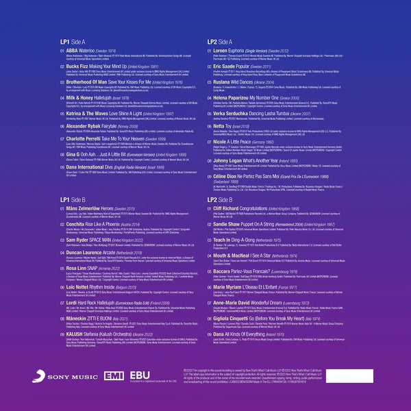 VARIOUS Now That's What I Call Eurovision Song Contest - Transparent Red And Blue Vinyl 2xLP - Compilation