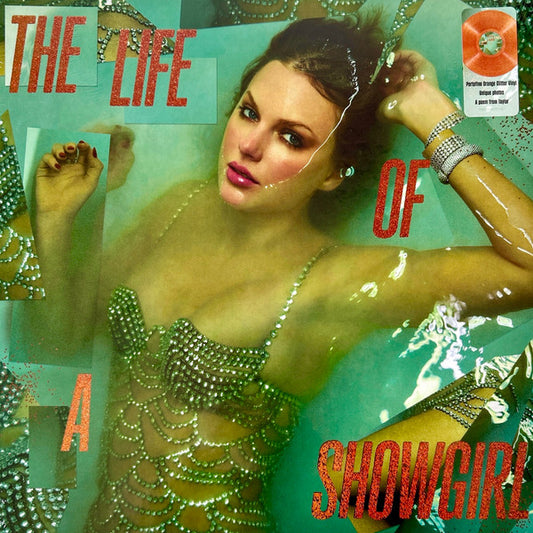TAYLOR SWIFT The Life Of A Showgirl - Portofino Orange Glitter Vinyl LP - Album