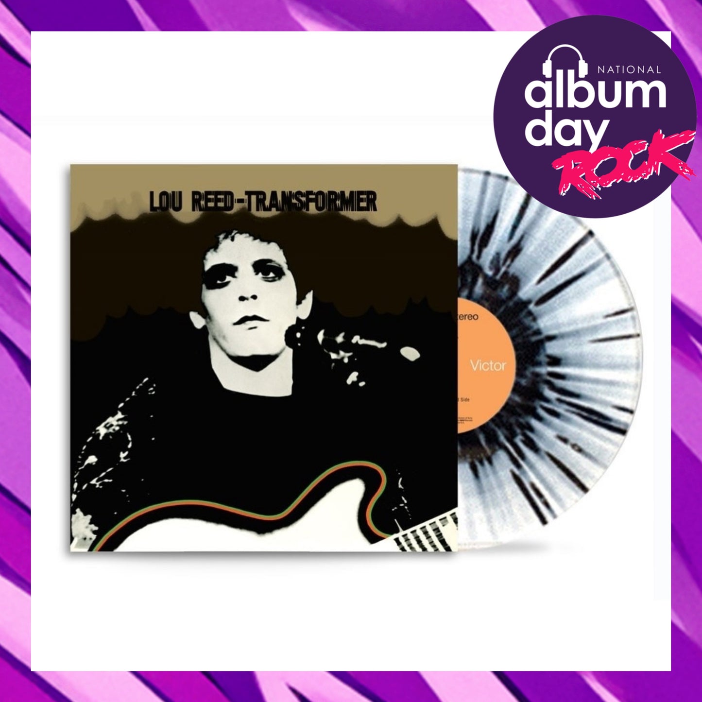LOU REED Transformer (National Album Day 2025) - Black And White Splatter Vinyl LP - Album