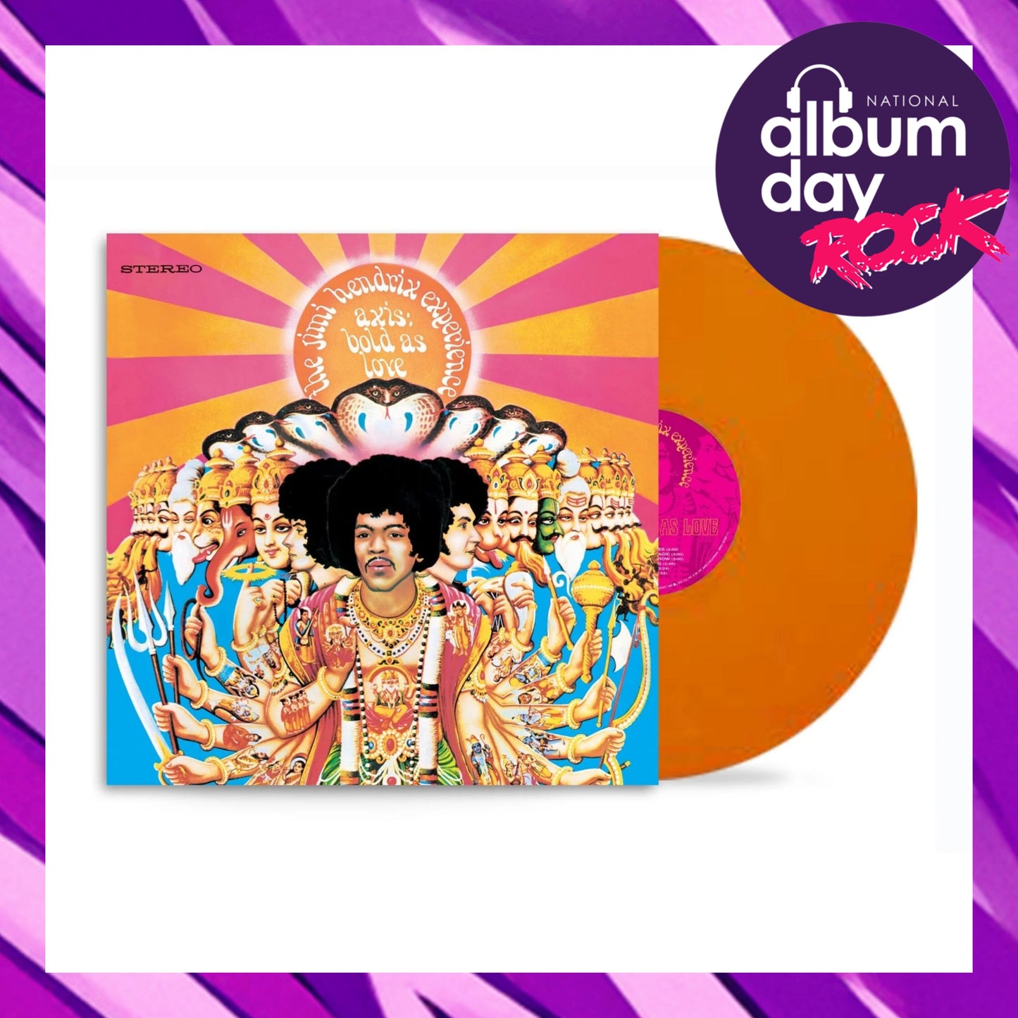 THE JIMI HENDRIX EXPERIENCE Axis: Bold As Love (National Album Day 2025) - Electric Orange Vinyl LP - Album