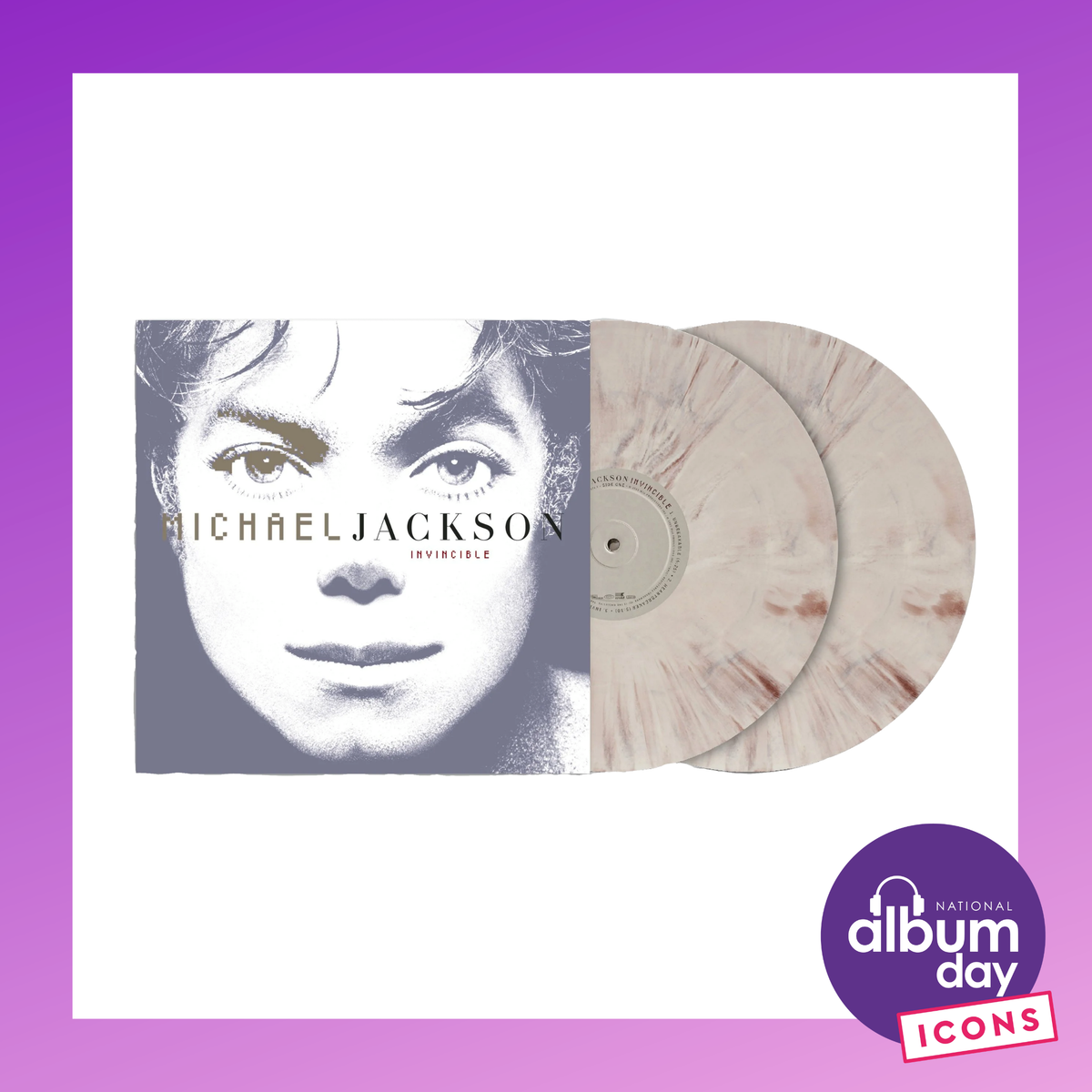 MICHAEL JACKSON Invincible (National Album Day 2026) - Limited Edition Marbled Stone Grey Vinyl 2LP - Album