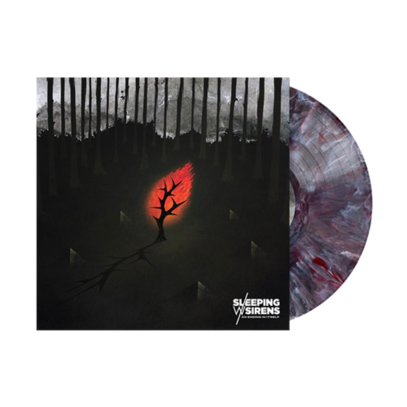 SLEEPING WITH SIRENS An Ending In Itself - Limited Edition Black White Red Swirl Vinyl LP - Album