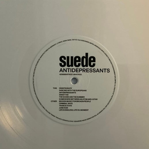 SUEDE Antidepressants - Limited Edition Alt Cover White Vinyl LP - Album