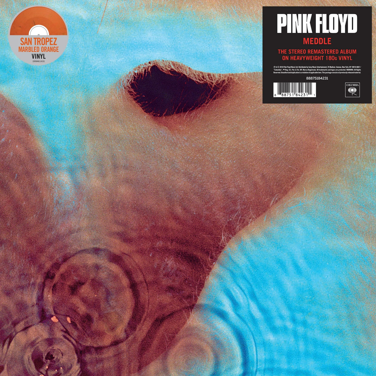 PINK FLOYD Meddle (National Album Day 2026) - 180G San Tropez Marbled Orange Vinyl LP - Album