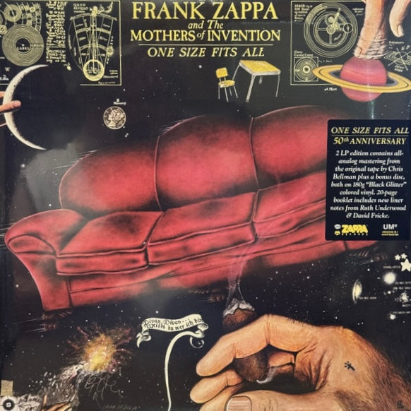 FRANK ZAPPA AND THE MOTHERS OF INVENTION One Size Fits All - 50th Anniversary Edition Black Glitter Vinyl 2xLP - Album