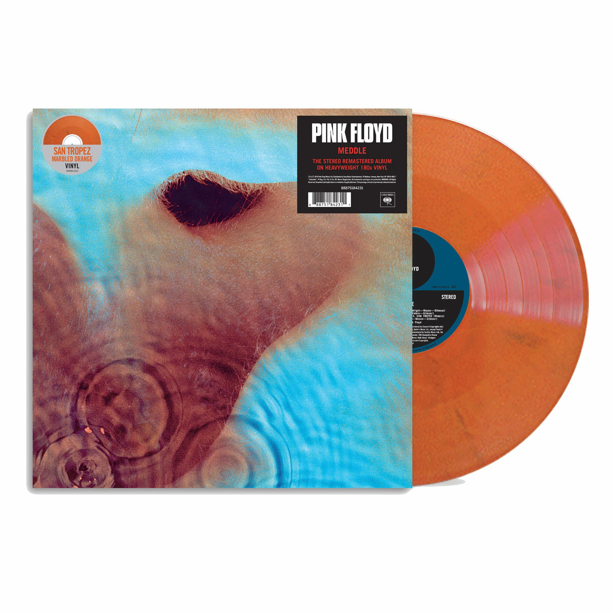 PINK FLOYD Meddle (National Album Day 2026) - 180G San Tropez Marbled Orange Vinyl LP - Album
