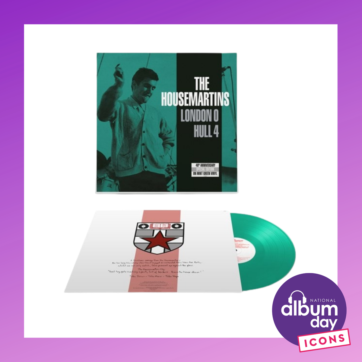 THE HOUSEMARTINS London 0 Hull 4 (National Album Day 2026) - 40th Anniversary Edition Mint Green Vinyl LP - Album