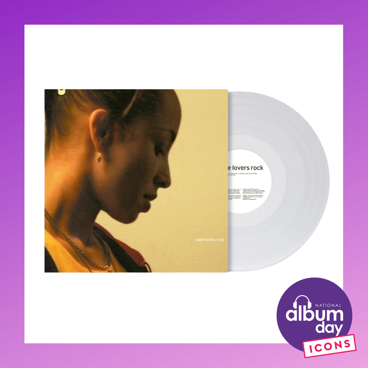 SADE Lovers Rock (National Album Day 2026) - Limited Edition Transparent Vinyl LP - Album