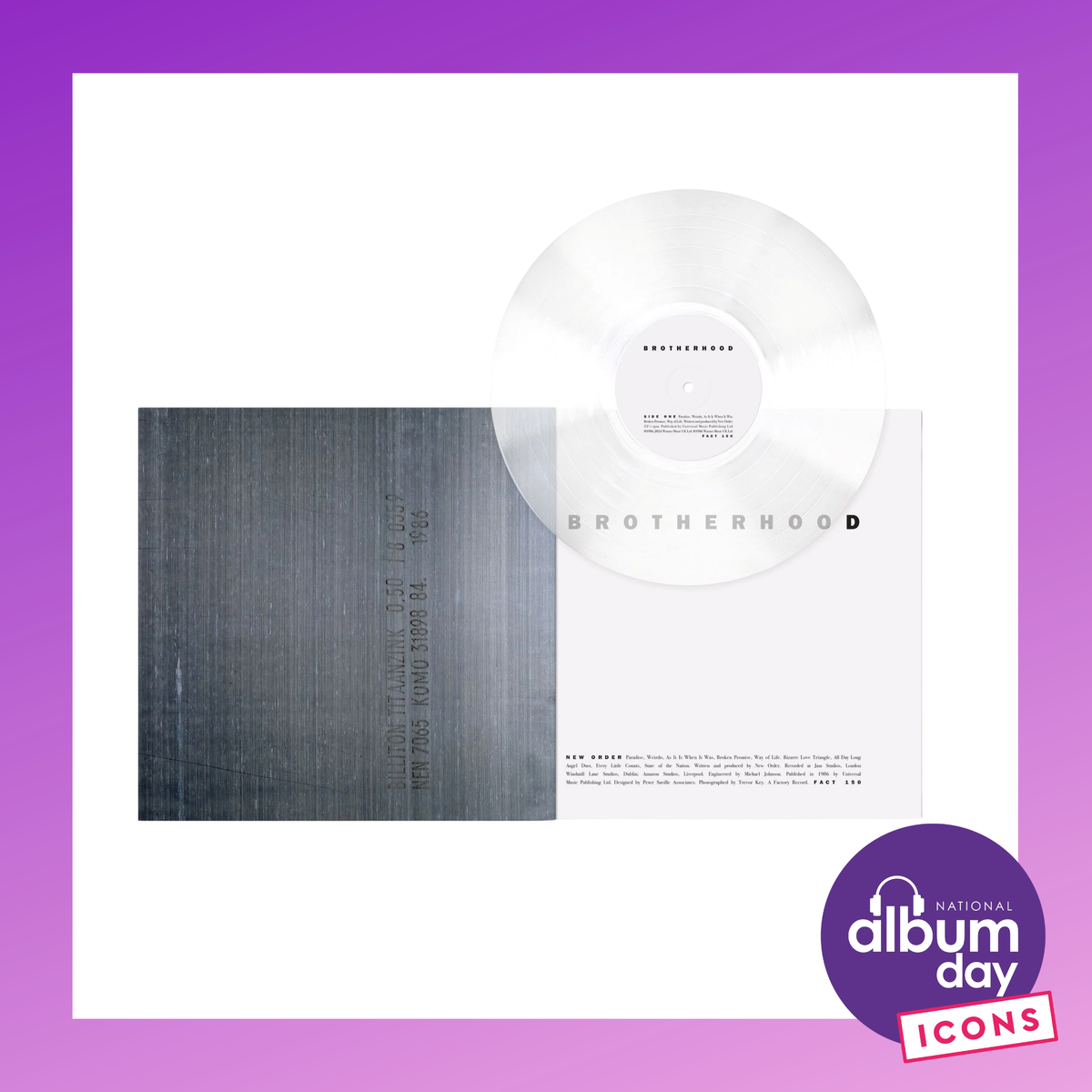 NEW ORDER Brotherhood (National Album Day 2026) - Limited Edition Crystal Clear Vinyl LP - Album
