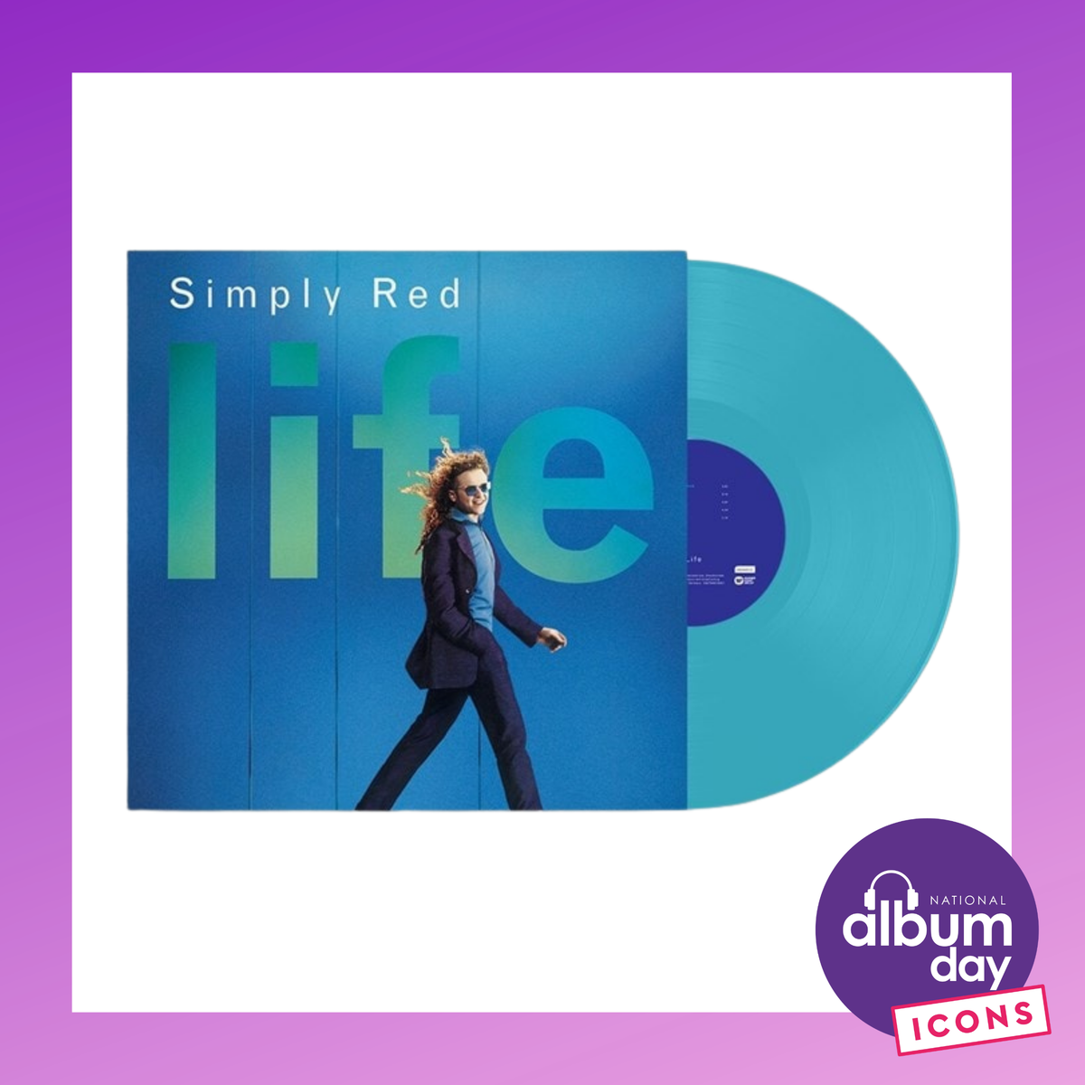 SIMPLY RED Life (National Album Day 2026) - Limited Edition Curacao Blue Vinyl LP - Album