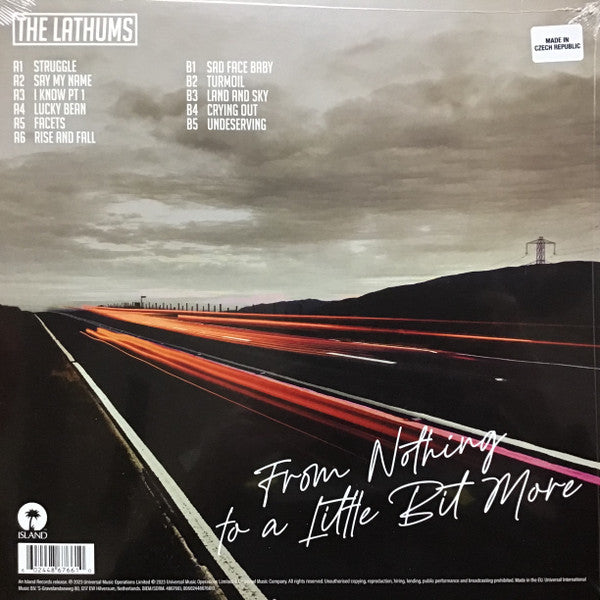 THE LATHUMS From Nothing To A Little Bit More - Limited Edition Transparent Red Vinyl LP - Album