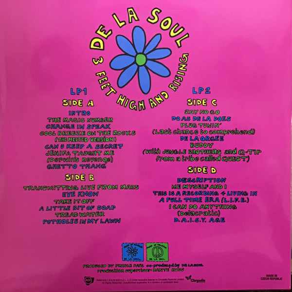 DE LA SOUL 3 Feet High And Rising - Opaque Yellow Vinyl 2xLP - Album