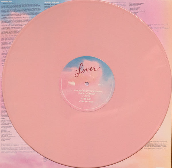 TAYLOR SWIFT Lover - Pink And Turquoise Colour Vinyl 2LP - Album