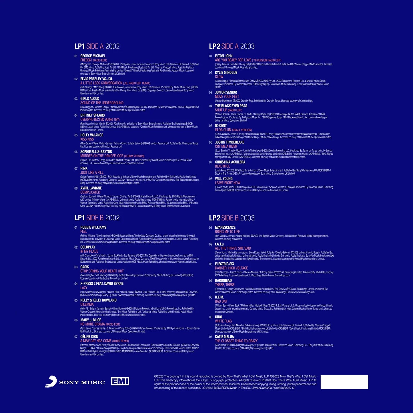 VARIOUS Now Millennium ‘02-‘03 - Blue And White Vinyl 2xLP - Compilation