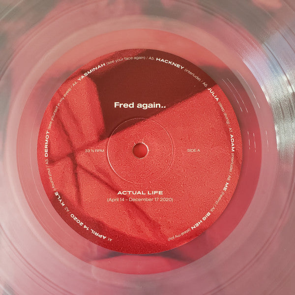 FRED AGAIN.. Actual Life (April 14 – December 17 2020) - Clear Vinyl LP - Album