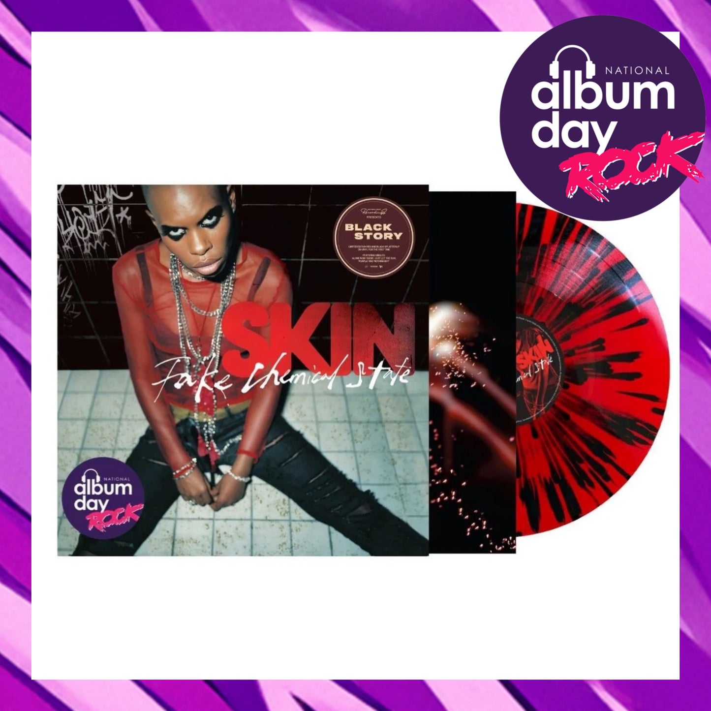 SKIN Fake Chemical State (National Album Day 2025) - Red And Black Splatter Vinyl LP - Album