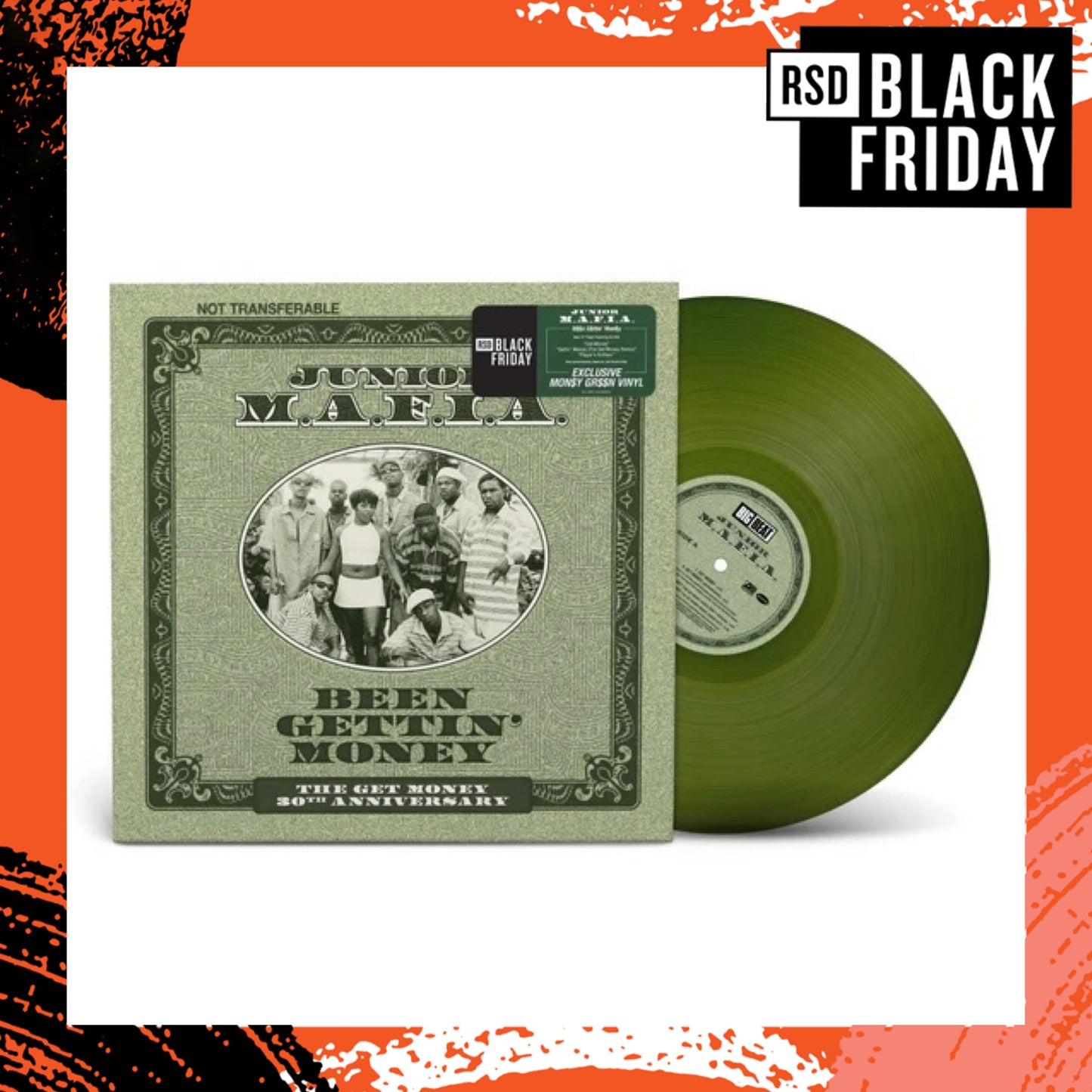JUNIOR M.A.F.I.A. Been Gettin’ Money (Record Store Day Black Friday 2025) - 30th Anniversary Exclusive Money Green Vinyl 12” Single