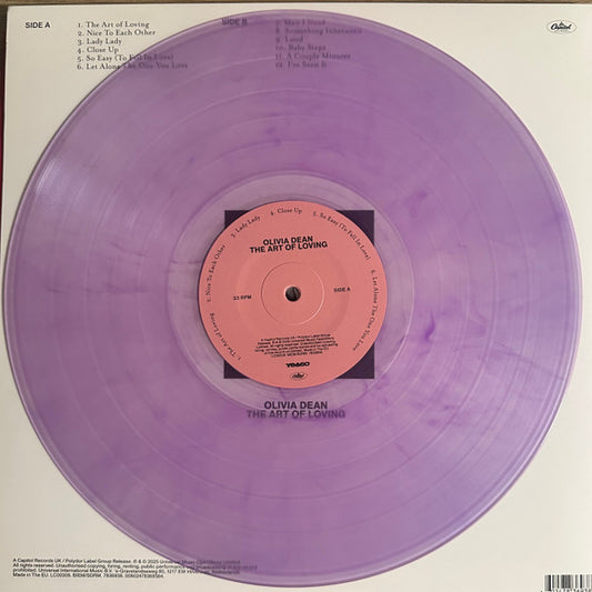 OLIVIA DEAN The Art Of Loving - Indies Exclusive Lilac Vinyl LP - Album