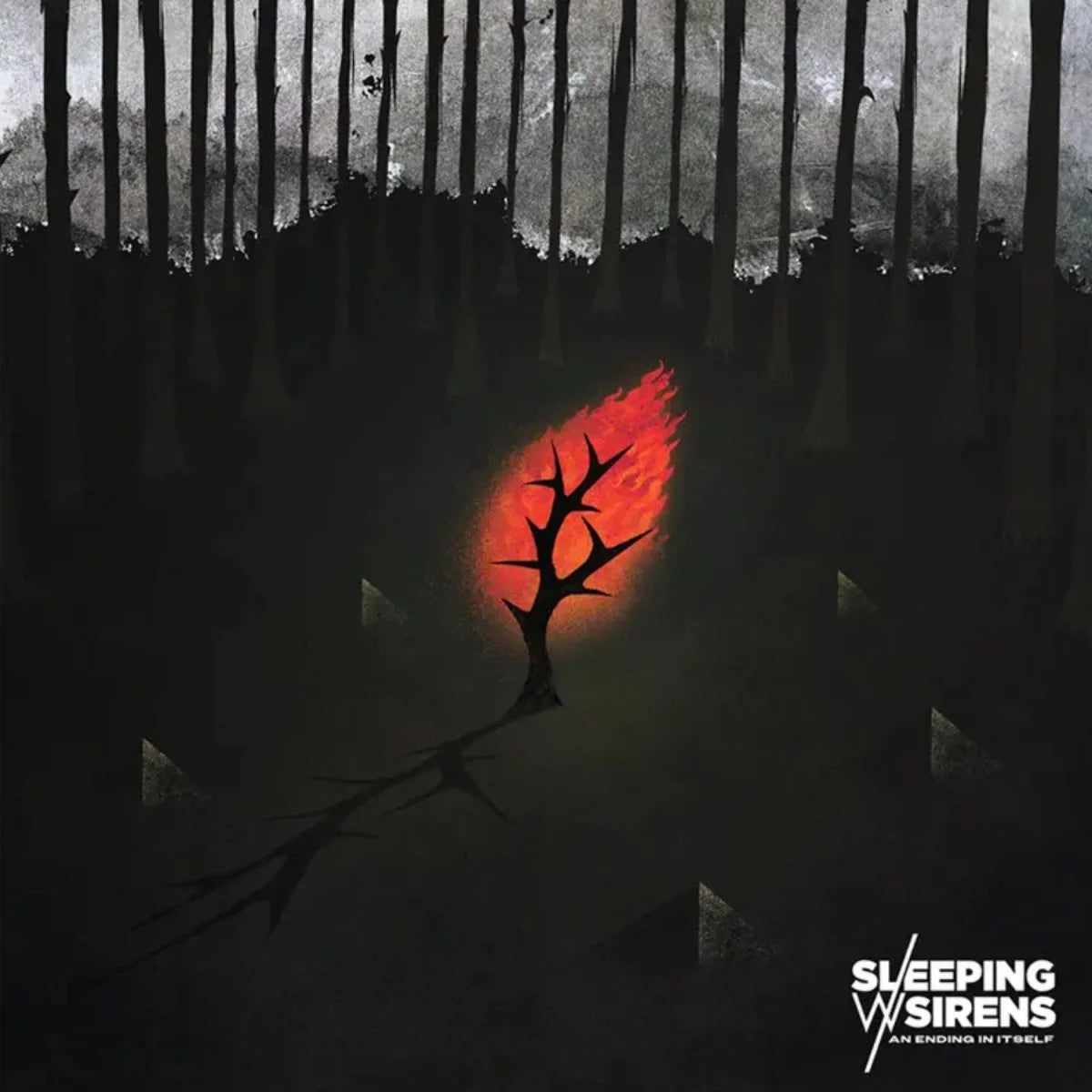SLEEPING WITH SIRENS An Ending In Itself - Limited Edition Black White Red Swirl Vinyl LP - Album