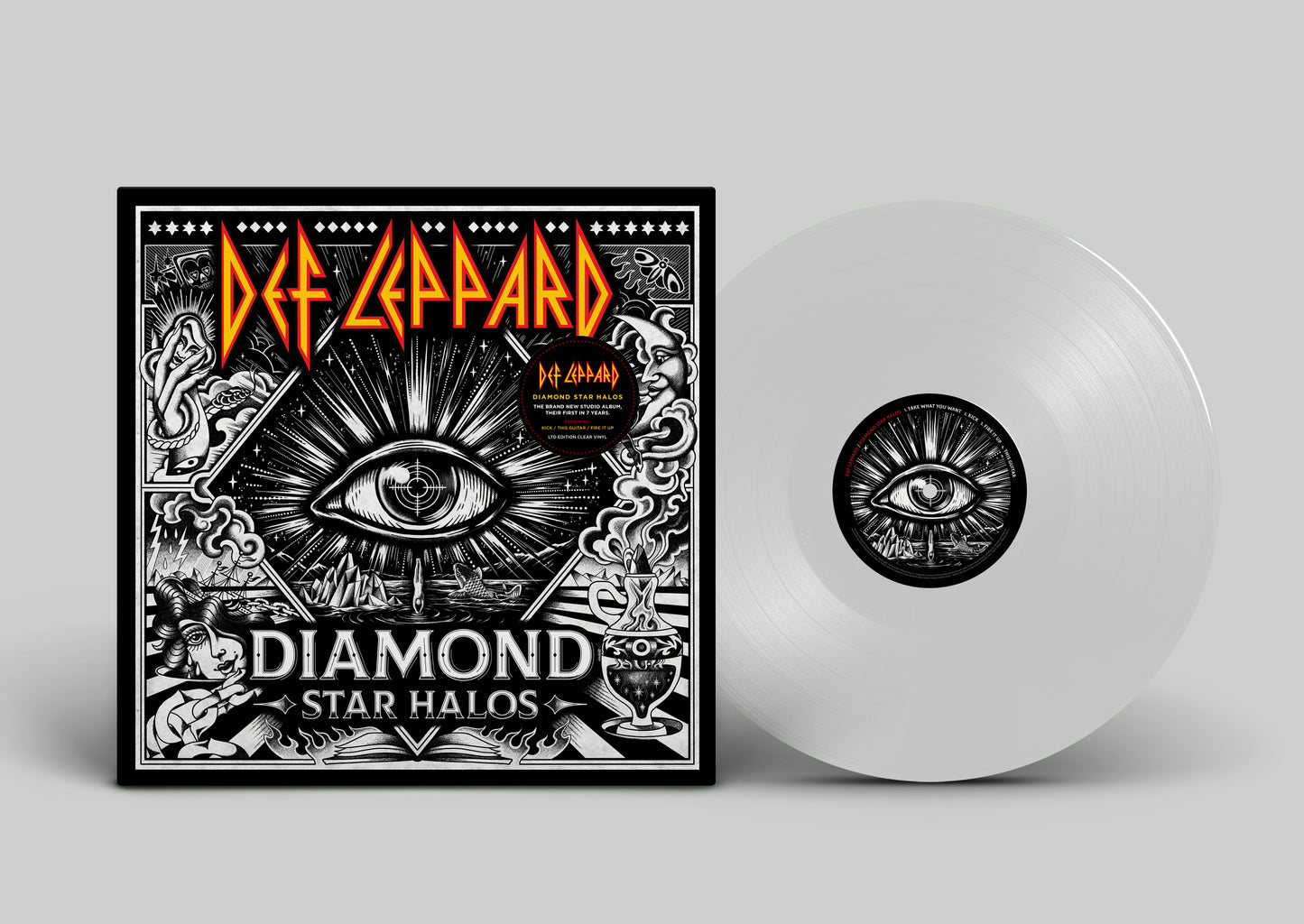 DEF LEPPARD Diamond Star Halos - Limited Clear Double Vinyl LP