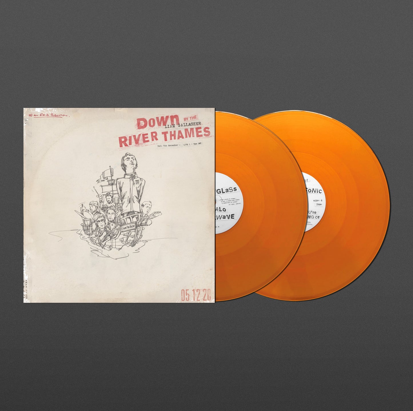 LIAM GALLAGHER Down By The River Thames - Limited Orange Double LP